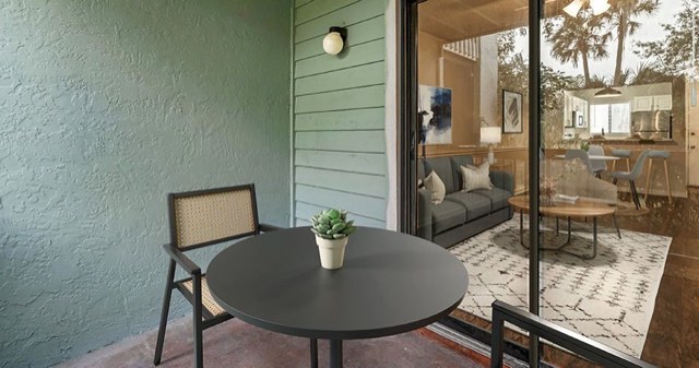 Private patio